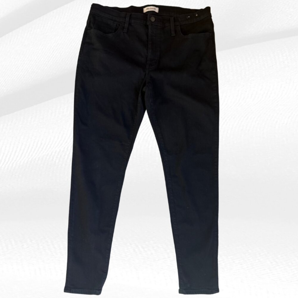 Madewell Roadtripper High-Rise Skinny Jeans Black Sz 32 Stretch Denim EUC